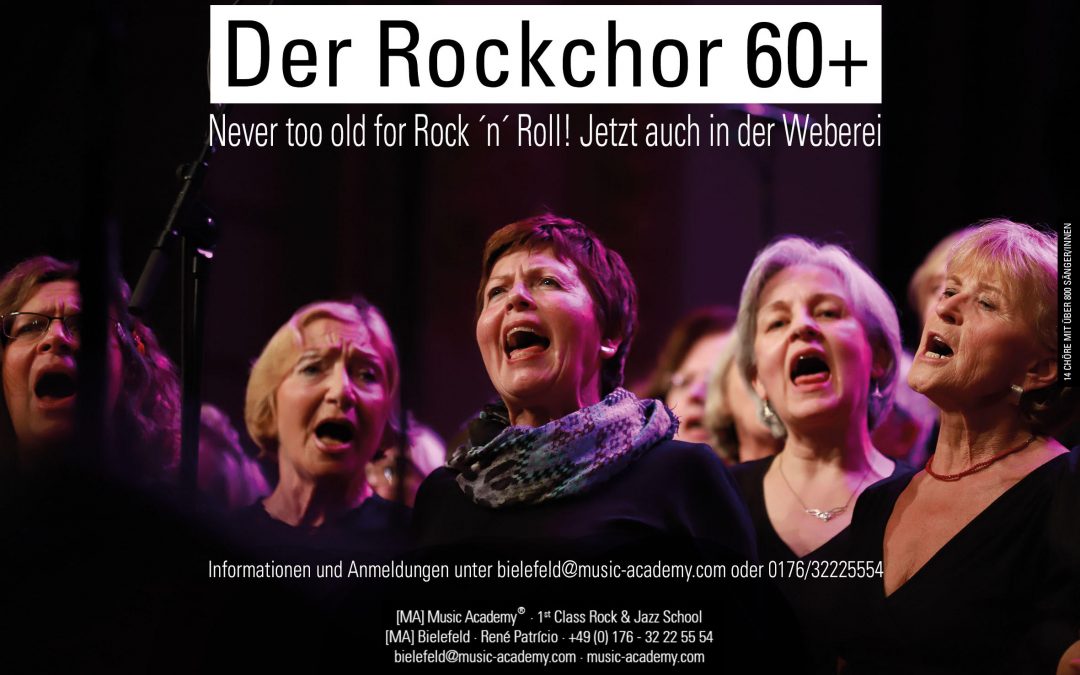 Neues Angebot der Music Academy Bielelfeld in der Weberei: Rockchor 60+